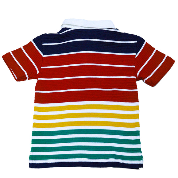 Boy S Multi Color Stripe Otaman Polo
