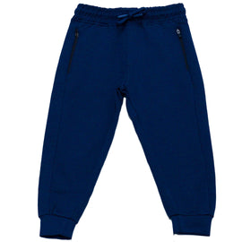 Navy Interlock Zip Pocket Jog Pant Navy