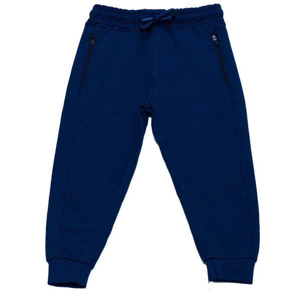 Navy Interlock Zip Pocket Jog Pant Navy