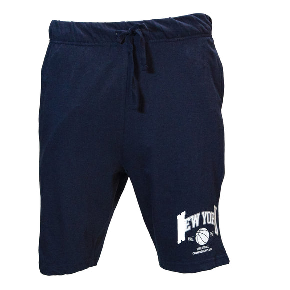 Navy T Shirt And Pyjama Shorts Set Navy