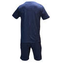 Navy T Shirt And Pyjama Shorts Set Navy-2