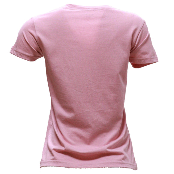 Pale Pink Short Sleeve Crew Neck T Shirt Pale