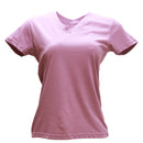 Mauve Short Sleeve V Neck T-1