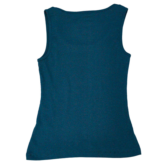 Teal Plain Rib Vest
