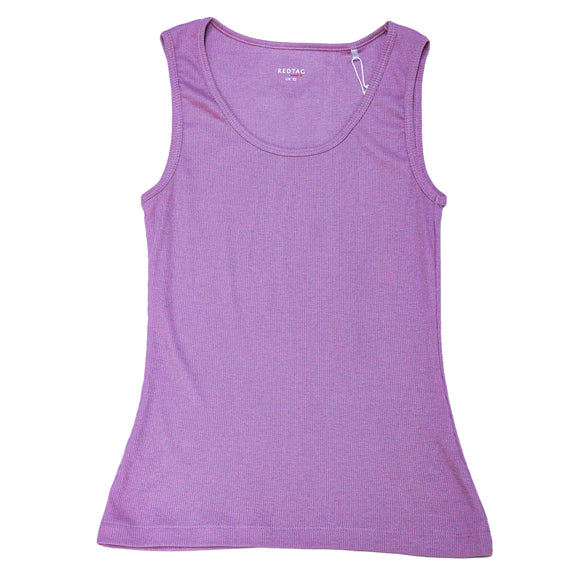 Mauve Plain Rib Vest