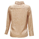 Beige Bow Detail Satin Blouse-2