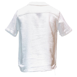 White Jacqaurd Resort Shirt White - 0
