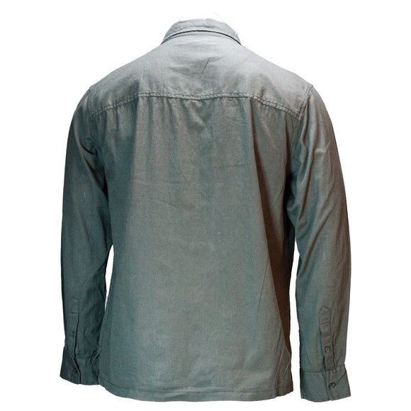 Brown Linen Blend Field Shirt Brown