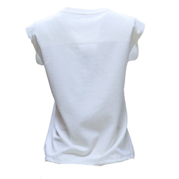 BUTTON DETAILED PLACEMENT PRINT DROP SHOULDER JERSEY TOP