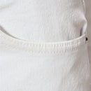 White Basic 5 Pocket Denim Shorts White-3