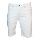 White Basic 5 Pocket Denim Shorts White-1