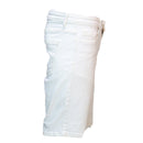 White Basic 5 Pocket Denim Shorts White-2