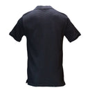 Black Zip Placket Ottoman Polo Shirt Black-2
