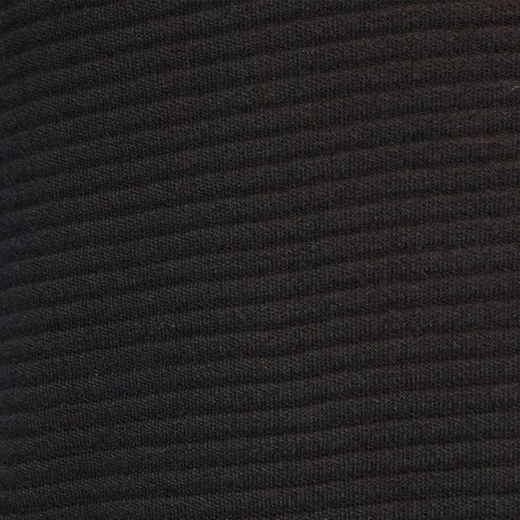 Black Zip Placket Ottoman Polo Shirt Black