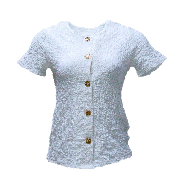 WHITE BUTTON DOWN TOP