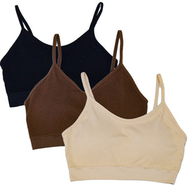 Brown Gold Black 3pc Bras