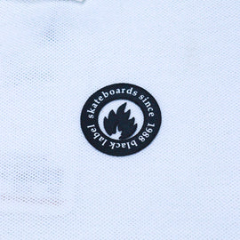 White Regular Collar Zipneck Polo - 0