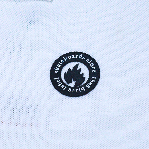 White Regular Collar Zipneck Polo