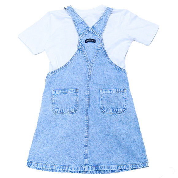 Lt Wash Denim Dungarees With T Shirts Light Wash