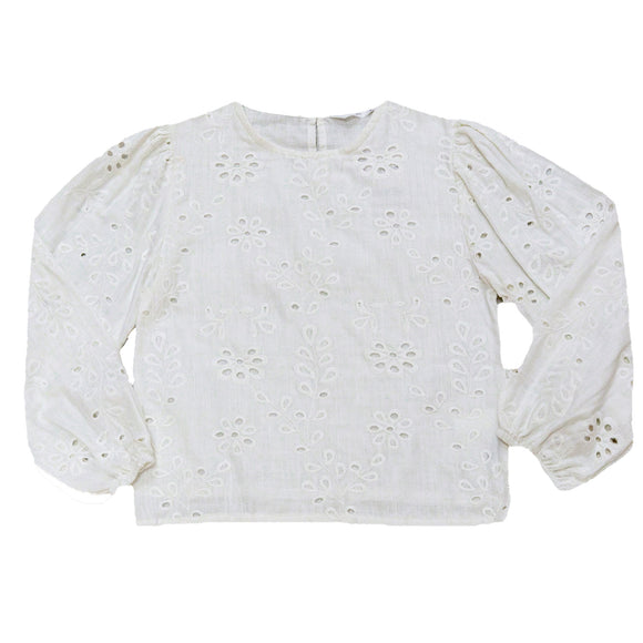 Cream Embroidered Longsleeve Cream