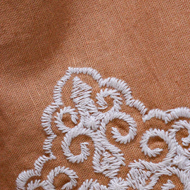 SANDSTONE EMBROIDERED FRONT OPEN KIMINO  ORANGE - 0