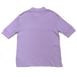 Purple Highneck Oversize T Shirts - 0