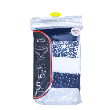 Basic 5 Pack 365 Hi Leg Brief  Assorted REDTAG