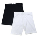 Black White 2Pcs Cycling Shorts Assorted-1