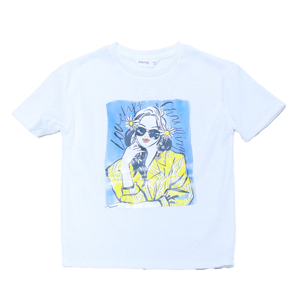 White Rib Jacquard Top White