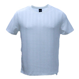 White Jacquard T Shirt White