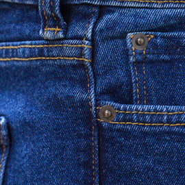 Mid Wash Basic 5 Pocket Straight Fit Jeans Indigo 34 - 0