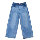 Lt Wash Wideleg Denim With Contrast Light Wash-1