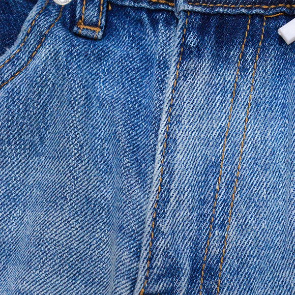 Lt Wash Wideleg Denim With Contrast Light Wash