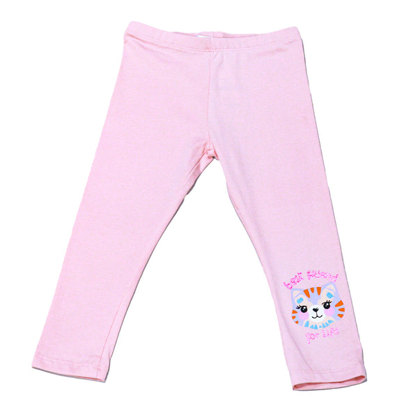Pink Cat Placement Leggings