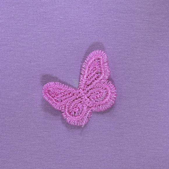 Purple L S 3D Butterfly T Shirts Purple