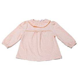 Peach Collar Knit Blouse