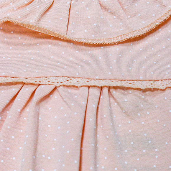 Peach Collar Knit Blouse