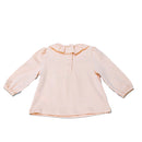 Peach Collar Knit Blouse-3