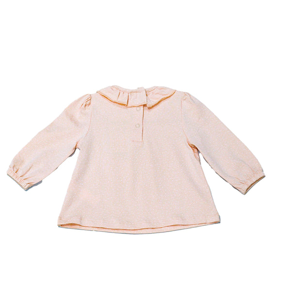 Peach Collar Knit Blouse