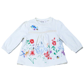 Ivory Front Embroidery Knit Blouse