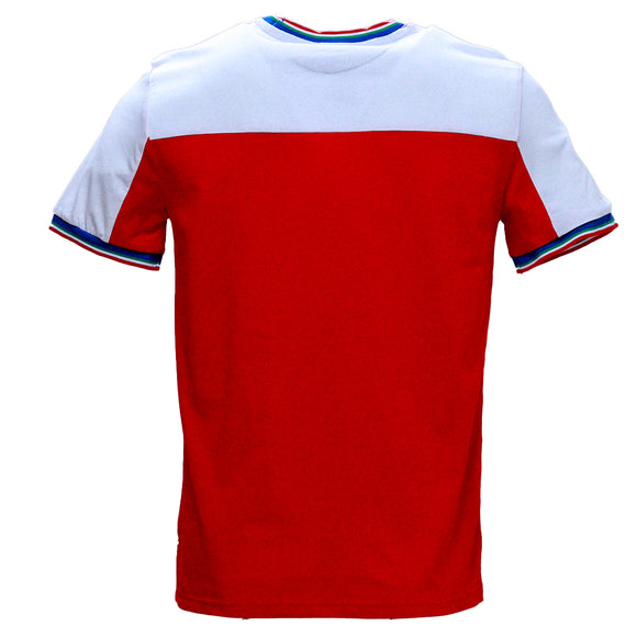 Red T Shirt With Y D Rib And Chest Logo Red