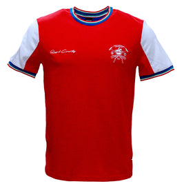 Red T Shirt With Y D Rib And Chest Logo Red