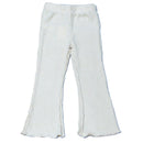 Cream Flared Trousers-1