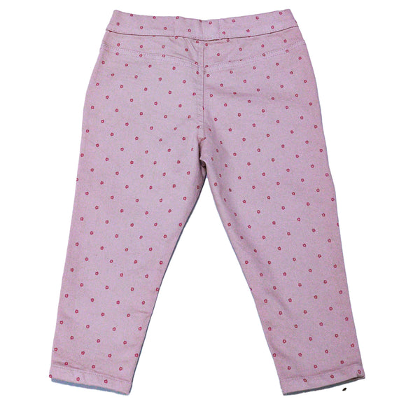 Pale Pink Aop Slim Fit Denim Jeans