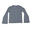 BLACK PINK BELL SLEEVE L S JACQUARD TOP ASSORTED 9 10 YEARS-1