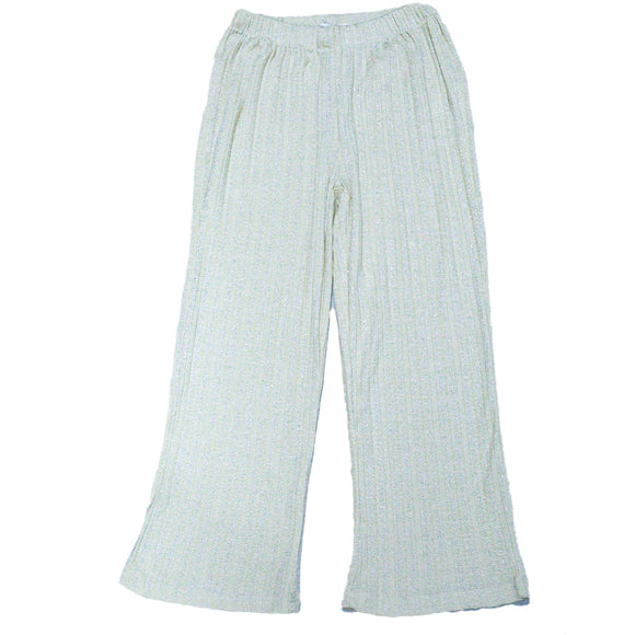 CREAM  LUREX WIDELEG RIB PANTS BEIGE 9 10 YEARS