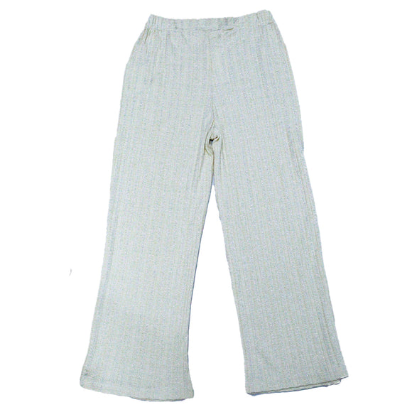 CREAM  LUREX WIDELEG RIB PANTS BEIGE 9 10 YEARS