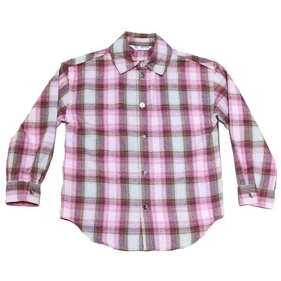 PINK PLAID SHIRTS ASSORTED 8 9 YEARS