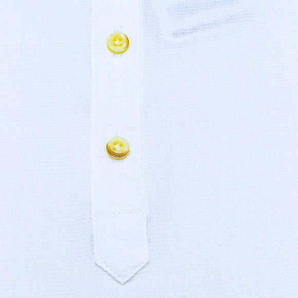White Mandarin Collar Kurta Shirt
