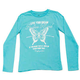 Teal L S Basic T-shirts Teal